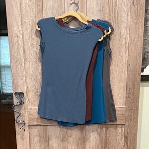 Bundle of Women's Angelrox Sleeveless Tops - Blue, Brown, Teal, Gray large